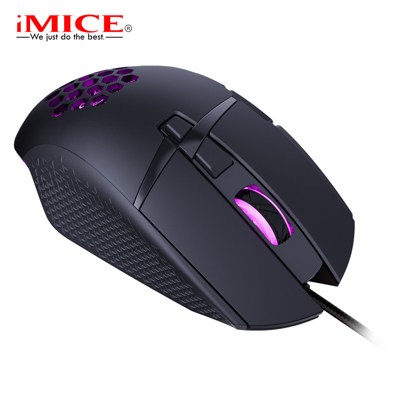 Vezetékes LED Gaming Mouse 7200 DPI számítógépes egér Gamer USB Ergonomikus Mause kábellel PC laptophoz RGB optikai egerek háttérvilágítással