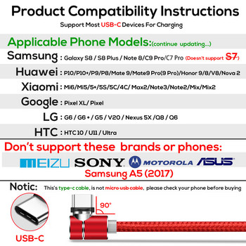 TOPK AM30 360 завъртане на магнитен Micro USB Type C кабел Кабели за мобилни телефони Кабел за бързо бързо зареждане за зареждане на iPhone Xiaomi