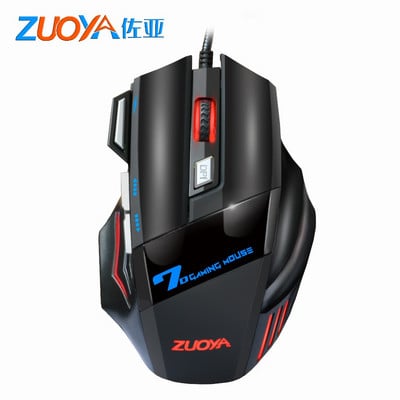 Mouse pentru jocuri ZUOYA 5500 DPI 7 butoane LED Mouse optic cu fir USB Mouse Mouse pentru jocuri Mouse silențios/sunet pentru computer PC Pro Gamer