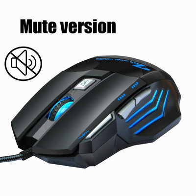 Mouse pentru jocuri ZUOYA 5500 DPI 7 butoane LED Mouse optic cu fir USB Mouse Mouse pentru jocuri Mouse silențios/sunet pentru computer PC Pro Gamer