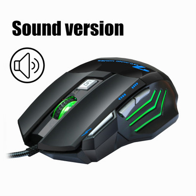Mouse pentru jocuri ZUOYA 5500 DPI 7 butoane LED Mouse optic cu fir USB Mouse Mouse pentru jocuri Mouse silențios/sunet pentru computer PC Pro Gamer