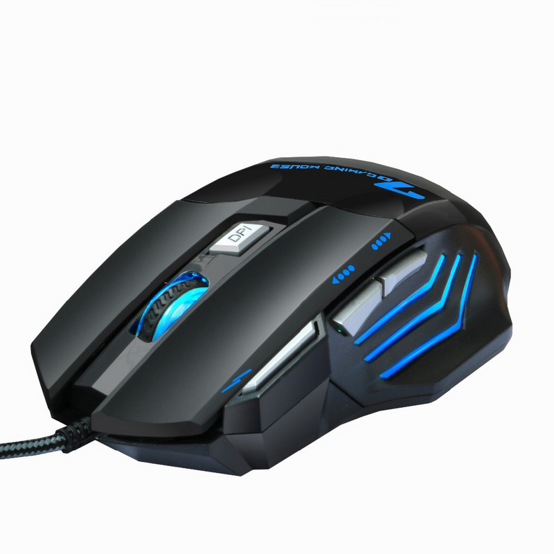 Mouse pentru jocuri ZUOYA 5500 DPI 7 butoane LED Mouse optic cu fir USB Mouse Mouse pentru jocuri Mouse silențios/sunet pentru computer PC Pro Gamer