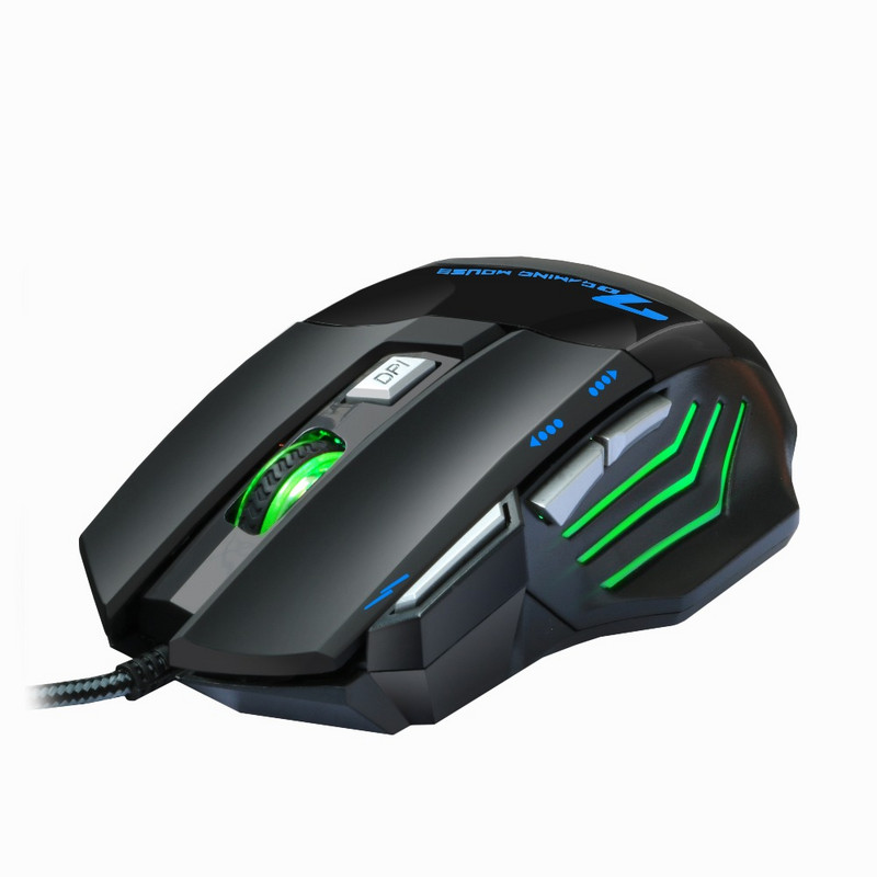 Mouse pentru jocuri ZUOYA 5500 DPI 7 butoane LED Mouse optic cu fir USB Mouse Mouse pentru jocuri Mouse silențios/sunet pentru computer PC Pro Gamer