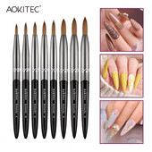 Aokitec Kolinsky Nail Art Brush akril UV gél hosszabbító toll körömlakk festő ecset körömdíszítő ecset manikűr eszközhöz
