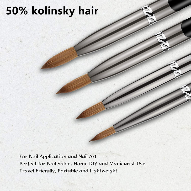 Aokitec Kolinsky Nail Art Brush akril UV gél hosszabbító toll körömlakk festő ecset körömdíszítő ecset manikűr eszközhöz
