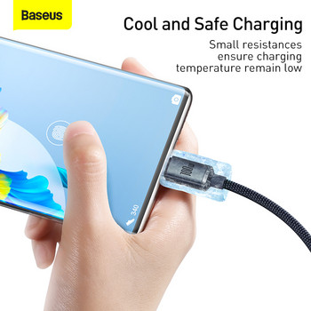 Baseus 100W USB тип C кабел за Samsung Xiaomi Supercharge 5A 100W бързо зареждане USB-C кабел за зарядно устройство за телефонен кабел