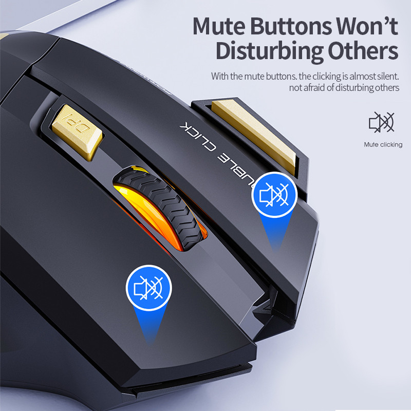 iMice Fire Κουμπί Bluetooth Επαναφορτιζόμενο ασύρματο ποντίκι Υπολογιστής RGB 3200 Ergonomic Gaming Mause Optical USB για φορητό υπολογιστή