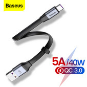 Baseus USB C kabel 5A USB Type C kabel za Huawei P50 P40 Mate P30 20 10 Pro Lite punjač za brzo punjenje za Xiaomi Type-c kabel