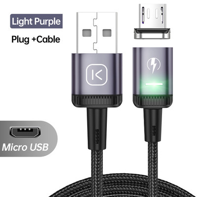 KUULAA magnetski punjač LED kabel za brzo punjenje za iPhone 14 13 12 Samsung Xiaomi Micro USB tip C magnetni kabel podatkovni kabel žica
