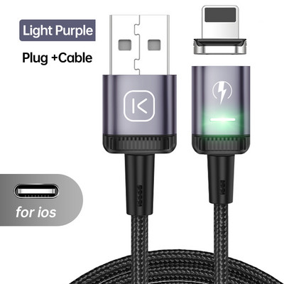 KUULAA magnetski punjač LED kabel za brzo punjenje za iPhone 14 13 12 Samsung Xiaomi Micro USB tip C magnetni kabel podatkovni kabel žica