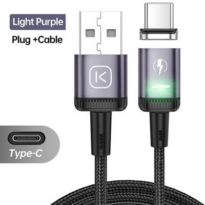 KUULAA magnetski punjač LED kabel za brzo punjenje za iPhone 14 13 12 Samsung Xiaomi Micro USB tip C magnetni kabel podatkovni kabel žica