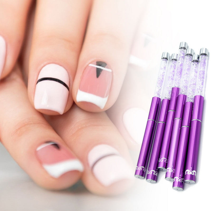 5-20 mm Nail Art Line Kistovi za crtanje Kristalne akrilne tanke olovke za crtanje Alati za manikuru UV Gel