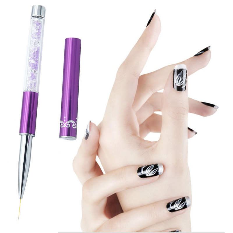 5-20 mm Nail Art Line Kistovi za crtanje Kristalne akrilne tanke olovke za crtanje Alati za manikuru UV Gel