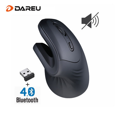 DAREU Bluetooth 2.4G Mouse fără fir silențios Mod dublu Mouse de gaming Ergonomic Mute pentru PC Macbook Laptop Gamer