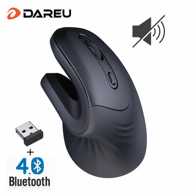 DAREU Bluetooth 2.4G Mouse fără fir silențios Mod dublu Mouse de gaming Ergonomic Mute pentru PC Macbook Laptop Gamer