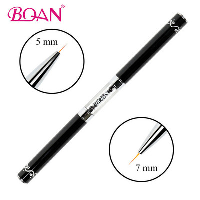 BQAN kétfejű körömdíszítő ecset vonalrajzoló toll 5mm/7mm/9mm/11mm körömdíszítő ecsetek strasszos fogantyús manikűr művészi eszköz