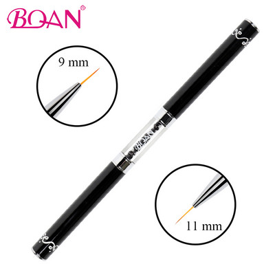 BQAN kétfejű körömdíszítő ecset vonalrajzoló toll 5mm/7mm/9mm/11mm körömdíszítő ecsetek strasszos fogantyús manikűr művészi eszköz