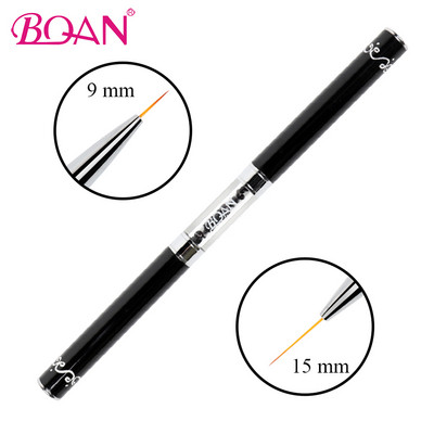 BQAN kétfejű körömdíszítő ecset vonalrajzoló toll 5mm/7mm/9mm/11mm körömdíszítő ecsetek strasszos fogantyús manikűr művészi eszköz