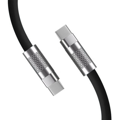 Cablu USB C Cablu de încărcare rapidă tip C pentru telefoane mobile Încărcător telefon mobil USB încărcare super rapidă 120W capac din silicon Aliaj de zinc