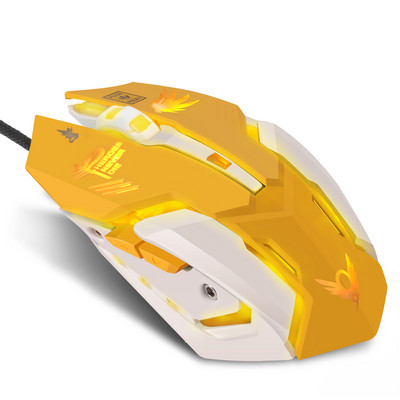 Légző LED USB vezetékes optikai egér 2400 dpi PC laptop asztali számítógép 6 gombos játék egerek OW DVA overwatch Dropshippinghez