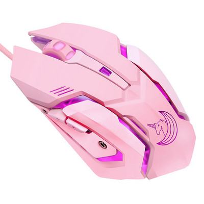 Légző LED USB vezetékes optikai egér 2400 dpi PC laptop asztali számítógép 6 gombos játék egerek OW DVA overwatch Dropshippinghez