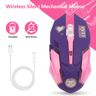 Légző LED USB vezetékes optikai egér 2400 dpi PC laptop asztali számítógép 6 gombos játék egerek OW DVA overwatch Dropshippinghez