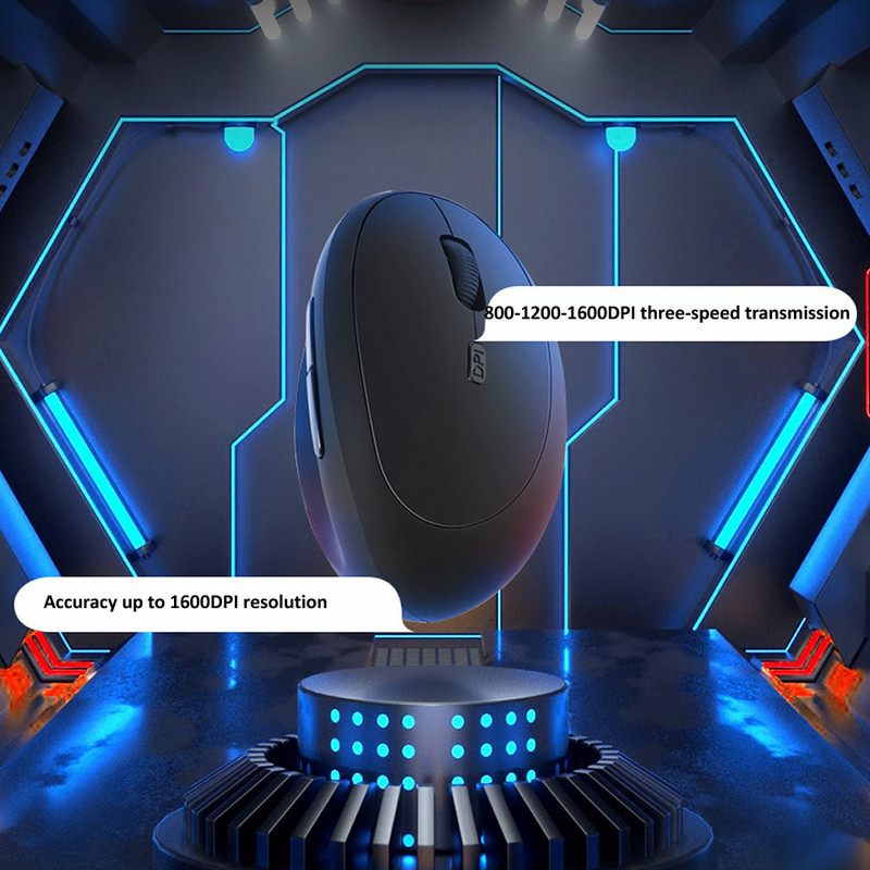 HKZA 2.4G bežični okomiti miš Ergonomski USB miš 1600DPI Uredski miševi Ružičasti 6D Mini Silent Gamer Mause za računalo Prijenosno računalo