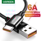 UGREEN 6A 5A USB Type-C kábel Supercharge Quick Charge 3.0 Fast USB C nabíjací dátový kábel Type-C pre Huawei P30 Pro P20