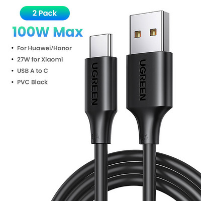 UGREEN 6A 5A USB Type-C kábel Supercharge Quick Charge 3.0 Fast USB C nabíjací dátový kábel Type-C pre Huawei P30 Pro P20