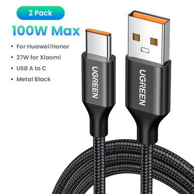UGREEN 6A 5A USB Type-C kábel Supercharge Quick Charge 3.0 Fast USB C nabíjací dátový kábel Type-C pre Huawei P30 Pro P20