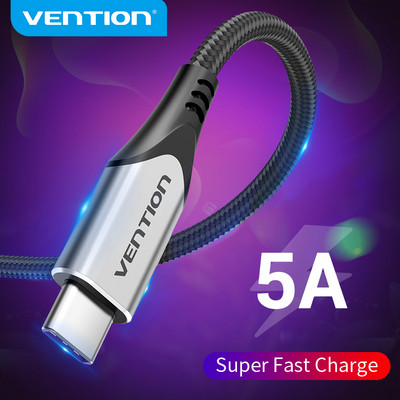 Καλώδιο Vention 5A USB Type C για Xiaomi Huawei P40 Pro Mate 30 P30 Supercharge 40W USB-C Καλώδιο φόρτισης Καλώδιο γρήγορης φόρτισης