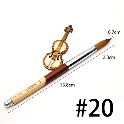 1PC Kolinsky akrilna četka za crtanje noktiju UV gel lak kist za rezbarenje s olovkom tekući puder za crtanje noktiju drvena drška Minh set četki za kosu