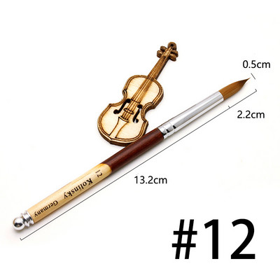 1PC Kolinsky akrilna četka za crtanje noktiju UV gel lak kist za rezbarenje s olovkom tekući puder za crtanje noktiju drvena drška Minh set četki za kosu