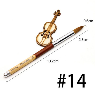 1PC Kolinsky akrilna četka za crtanje noktiju UV gel lak kist za rezbarenje s olovkom tekući puder za crtanje noktiju drvena drška Minh set četki za kosu