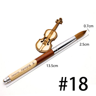 1PC Kolinsky akrilna četka za crtanje noktiju UV gel lak kist za rezbarenje s olovkom tekući puder za crtanje noktiju drvena drška Minh set četki za kosu