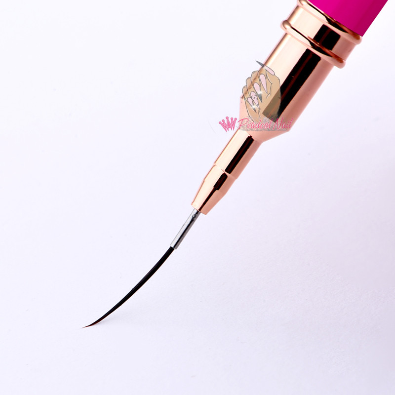 Profesionalni alat za crtanje četkica za crtanje noktiju Vruće ružičasta metalna ručka Ultra tanka dugačka crta Olovka za crtanje detalja za manikuru