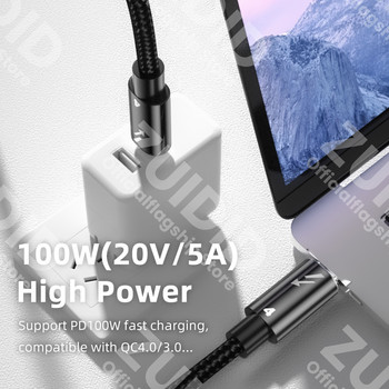 Thunderbolt 4/3 кабел USB4.0 40Gbps USB C към тип C PD 100W 5A 8K@60Hz Бързо зареждане за трансфер на данни USB-C кабел за Macbook Pro