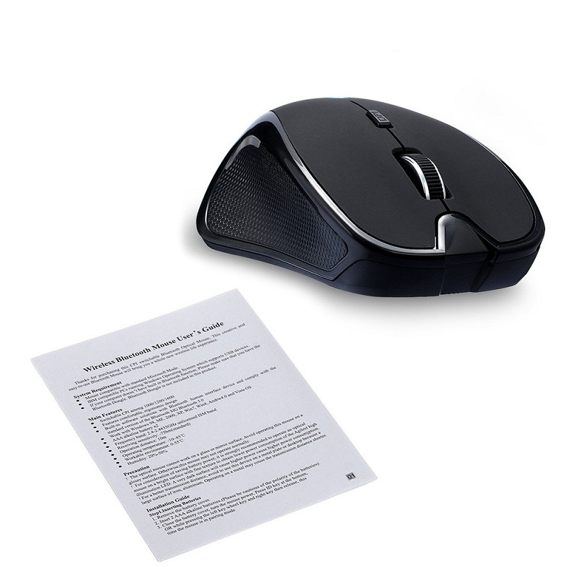 Vezeték nélküli egér 1600DPI 6 gombos állítható vevő Optikai számítógépes egér BT 5.2 Ergonomikus egér mi pad 4-hez
