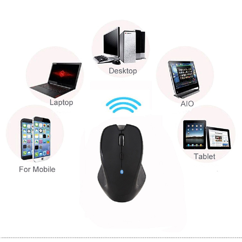 Vezeték nélküli egér 1600DPI 6 gombos állítható vevő Optikai számítógépes egér BT 5.2 Ergonomikus egér mi pad 4-hez