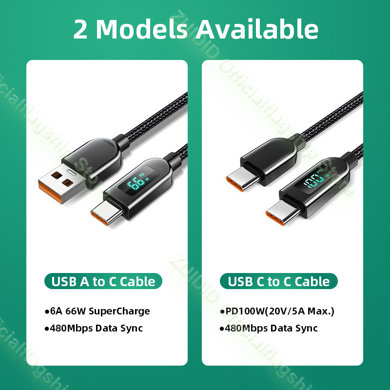Tápellátás Kijelző USB C típusú kábel 6A Huawei PD100W 5A gyorstöltőhöz USB C-C adatkábel vezeték MacBook Pro-hoz Samsung