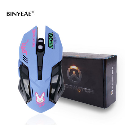 1/PCS OW 6 nupuga mänguri hingav LED-taustvalgustusega mänguhiired D.VA Reaper Juhtmega USB arvutihiir PC ja Mac Overwatch mängijatele