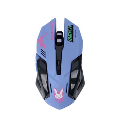 1/KOM OW 6 tipki Gaming Breathing LED Backlit Gaming miševi D.VA Reaper Žičani USB računalni miš za PC i Mac Overwatch igrače
