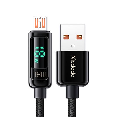 Mcdodo PD 66W USB Type C 6A ātrās uzlādes kabelis priekš Huawei Xiaomi Samsung QC Flash Charge VOOC AFC FCP digitālā displeja datu vads