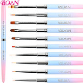 BQAN Nail Art Brush UV Gēla pagarinājuma otu laineris Glezniecības otu laineris Zīmēšanas nagu otas Nagi pildspalvas manikīrs nagu mākslas rīki