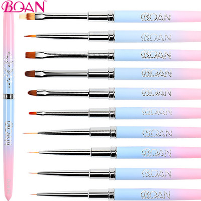 BQAN Nail Art Brush UV Gēla pagarinājuma otu laineris Glezniecības otu laineris Zīmēšanas nagu otas Nagi pildspalvas manikīrs nagu mākslas rīki