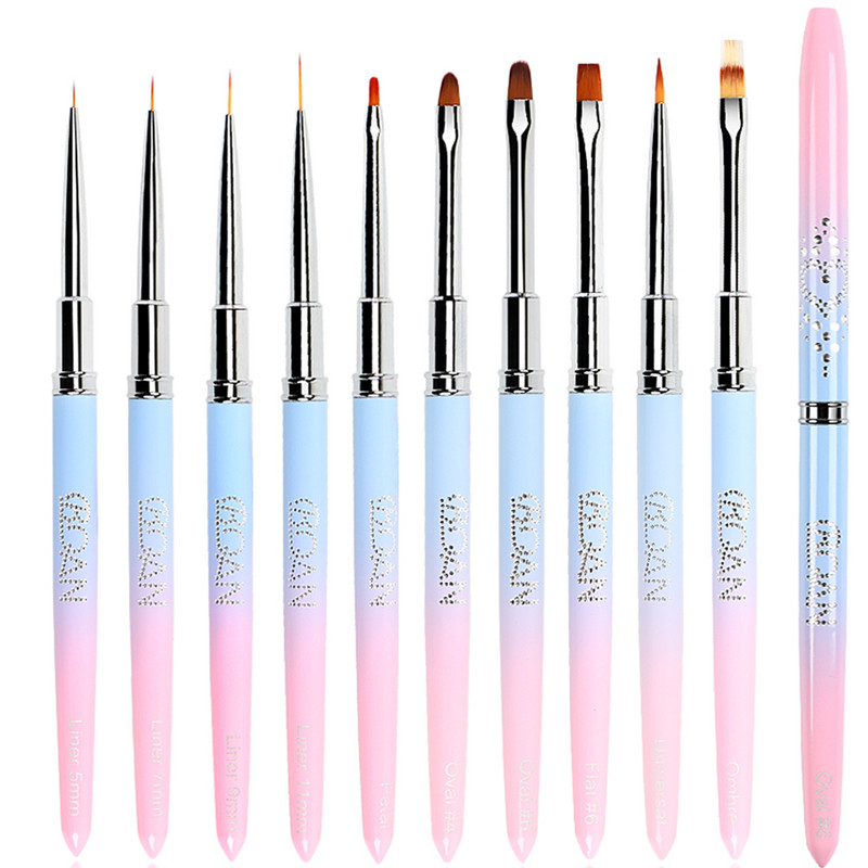 BQAN Nail Art Brush UV Gēla pagarinājuma otu laineris Glezniecības otu laineris Zīmēšanas nagu otas Nagi pildspalvas manikīrs nagu mākslas rīki