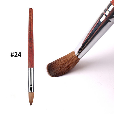 Kolinsky akrila nagu birste sarkans koka rokturis nagu mākslas otu zīmēšanas želeja pagarinājuma otas Nagi pildspalva manikīrs nagu mākslas instrumenti