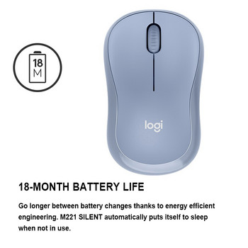 Logitech M221 Mouse Wireless Cute Silent Mouse with 2.4GHz Optical Ergonomic PC Gaming Mouse for Mac OS/Window 10/8/7