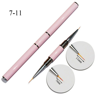 Nagu birste Double Head Liner Brush Nagi Aksesuāri Gleznošanas pildspalva Gēla ota Ziedu Zīmējums Glezniecības pildspalva Manikīrs Mākslas instrumenti 1gab.