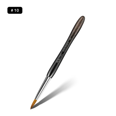Aokitec Kolinsky akrila nagu birste 1 gab. Black Flash S-Shape Kolinsky Hair Round Nail Art Brush Manikīra instrumentam Izmērs 6-14